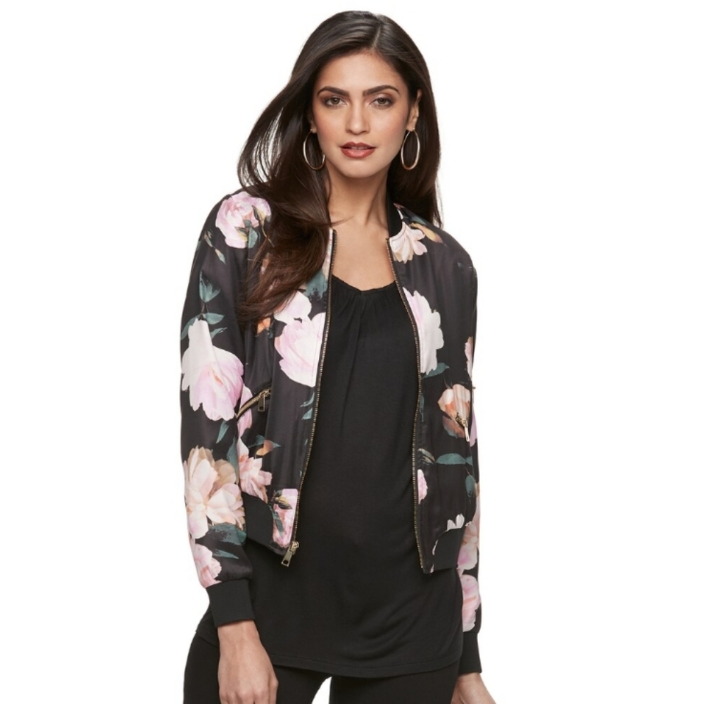 Jennifer Lopez Floral Bomber Jacket